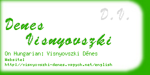 denes visnyovszki business card